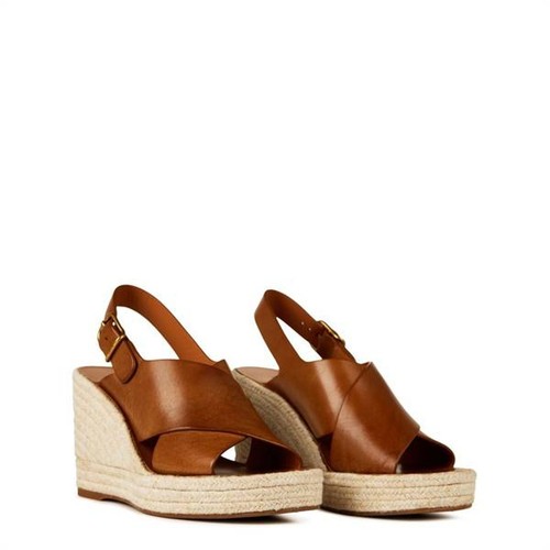 Chloe Pary Wedge Espadrille Sandal in Ginger Brown 39