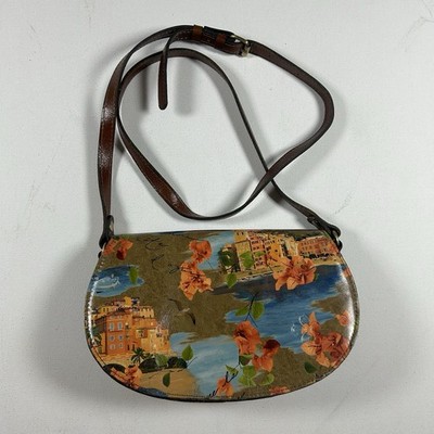 Patricia Nash Granada Crossbody French Riviera Floral Leather Bag