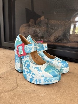 Womens John Fluevog LASTING IMPRESSIONS SAUDADE PLATFORM MARY JANE HEELS 8