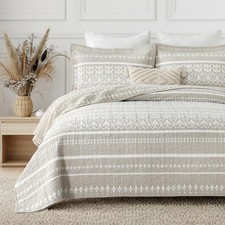 Boho Quilt Set King Size Boho Striped Quilt Bedding Set 100 Cotton Quilt Set