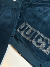 Juicy Couture Navy Blue Velour Tracksuit Set
