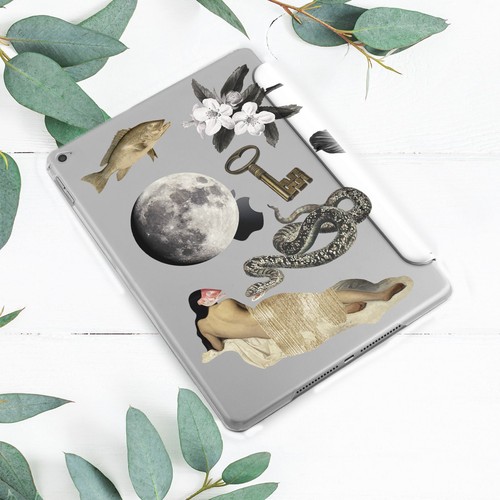 Abstract Antique Collage Floral Case For iPad 10.2 Pro 12.9 11 9.7 Air 4 5 Mini - Picture 3 of 6