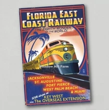 Fridge Magnet Florida East Coast Railway USA Advert . Diesel Locomotive