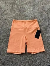 Biker Athletic Shorts 90 Degrees By Reflex Women’s M NWT Orange