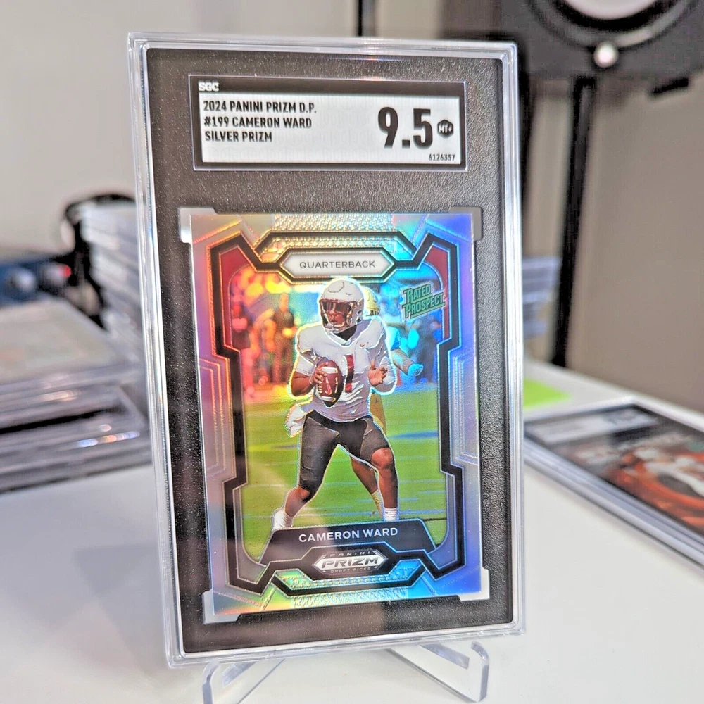 2024 Panini Prizm Draft Picks - Rated Prospect Silver Prizm #199 Cameron Ward (RC)