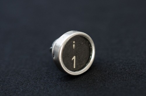 WUNSCHZAHL Pin Zahl Schreibmaschine Taste Ziffer Zahl Brosche Miniblings schwarz - Bild 4 von 6