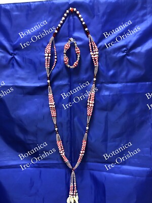 Collar cabecero  e Ide Idde Shango Chango fino cristal yoruba santeria orula