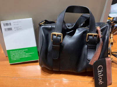 Chloe Sam Leather Mini Boston Bag 2way Hand Shoulder Bag Black