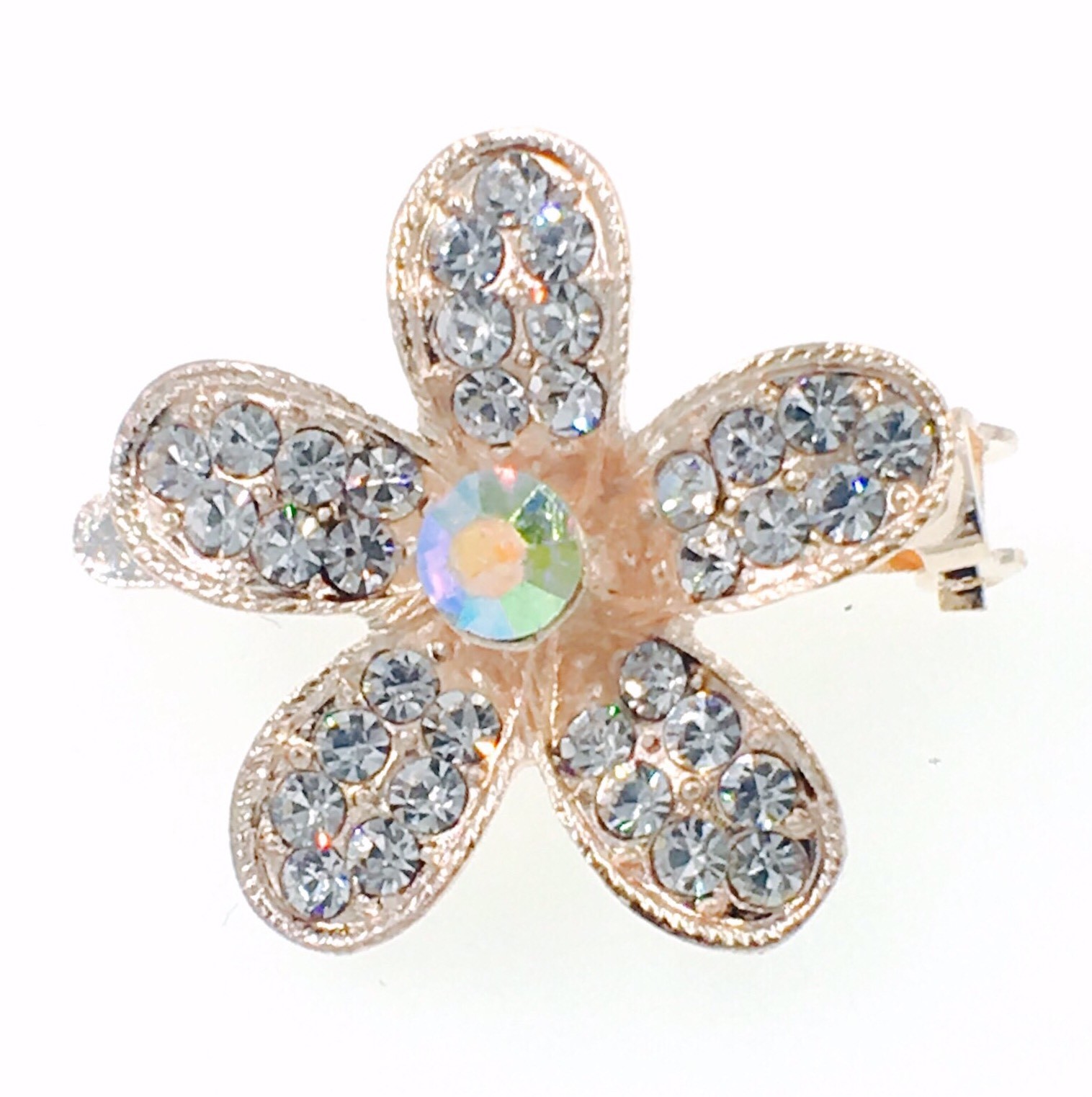 USA Hair Clip Rhinestone Crystal Hairpin Barrette Bridal Flower