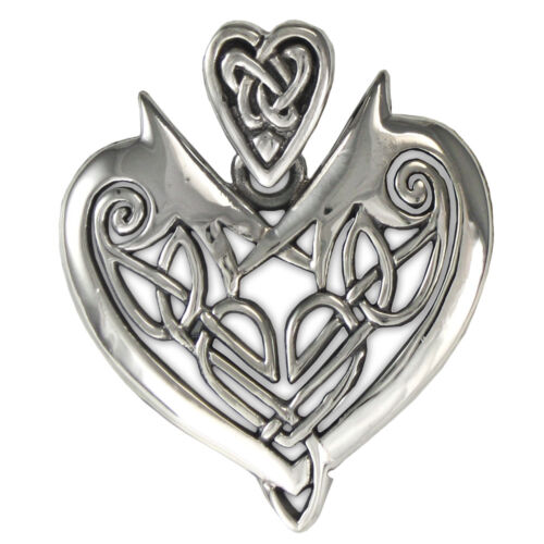 Srebro szterling celtycki węzeł miłosny wieczne serce wisiorek irlandzki romans biżuteria - Zdjęcie 1 z 1