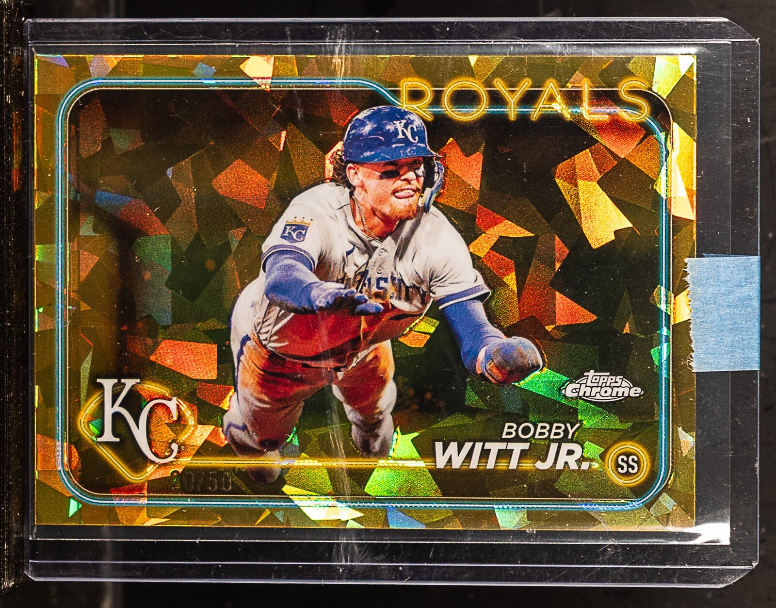 Bobby Witt Jr 2024 Topps Chrome Sapphire Gold Refractor 20/50 Royals