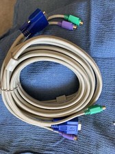 Bonded All-In-One PS/2 SVGA KVM Cable 6ft Male-to-Male