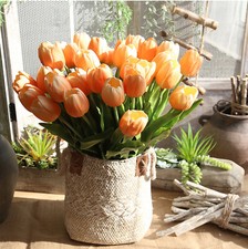 20 inch Tall Artificial Real Touch Tulip Stems Set of 6 