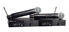 Shure Slxd24d/b58 Dual Wireless System (2)slxd2/b58 Handheld Microphones H55