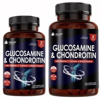 New Leaf Glucosamine & Chondriotin 120 / 365 Caps Vitamin C Turmeric Black Peper