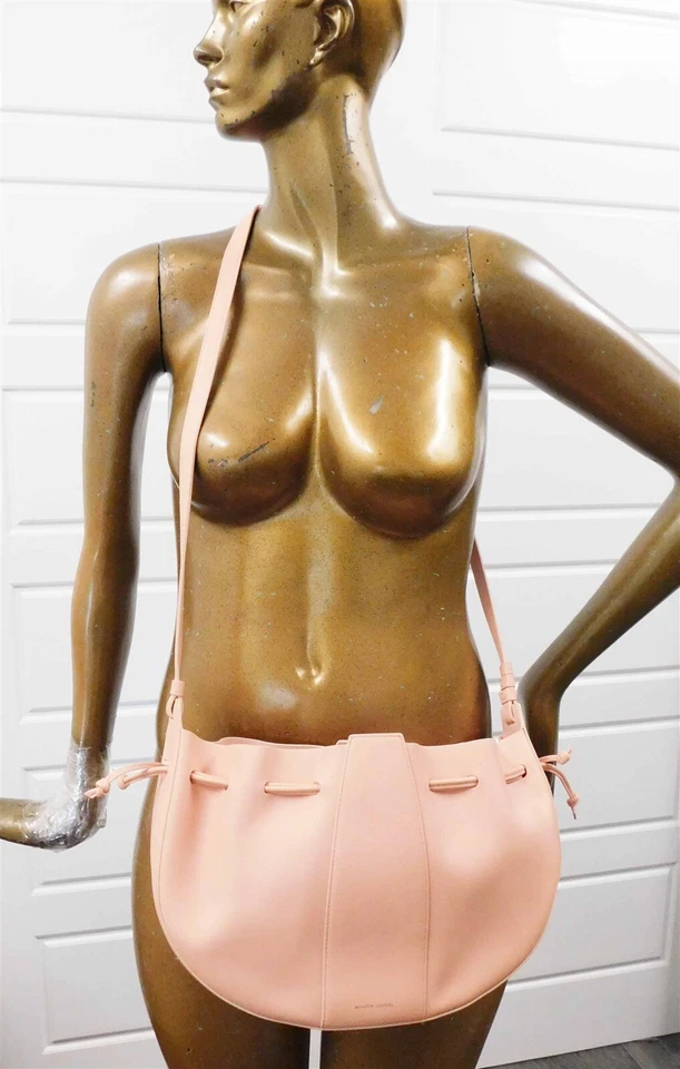 Bolsa tiracolo Mansur Gavriel Lillium couro rosa cordão - Imagem 2 de 4