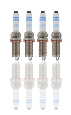 4x BOSCH ZÜNDKERZEN DOUBLE PLATINUM 0241245673 FQ5NPP332S FÜR AUDI VW SEAT SKODA