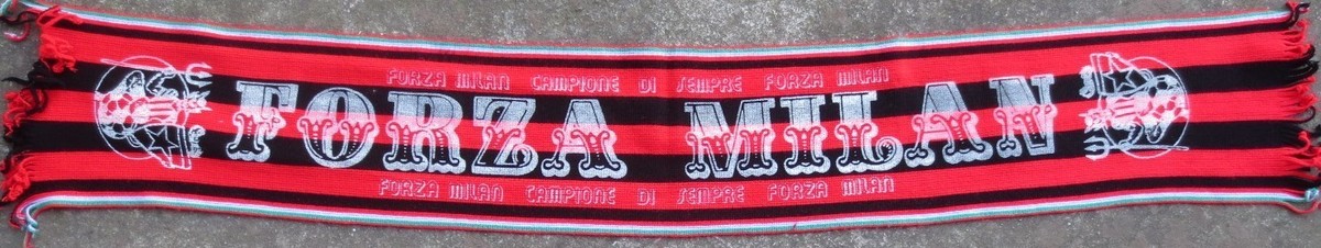 Echarpe Forza Milan AC vintage retro football scarf soccer