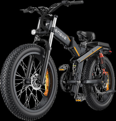 ENGWE X26 1200W Electric Bike for Adults, 26'' x 4.0 Fat Tire Folding Ebike 2024