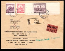 Bohemia And Moravia 58 LW, R-Express Letter Prague 4.8.42