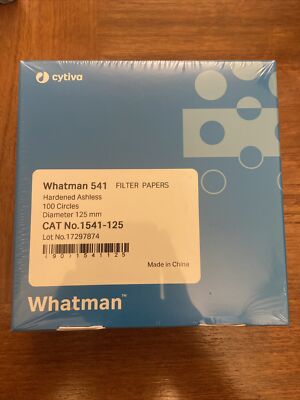 WHATMAN FILTERPAPIER GRADE 541 125 MM BOX 100