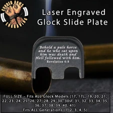 Revelation 6:8  - Glock Rear Slide Plate Back Plate for Full SizedGlocksGen1-5