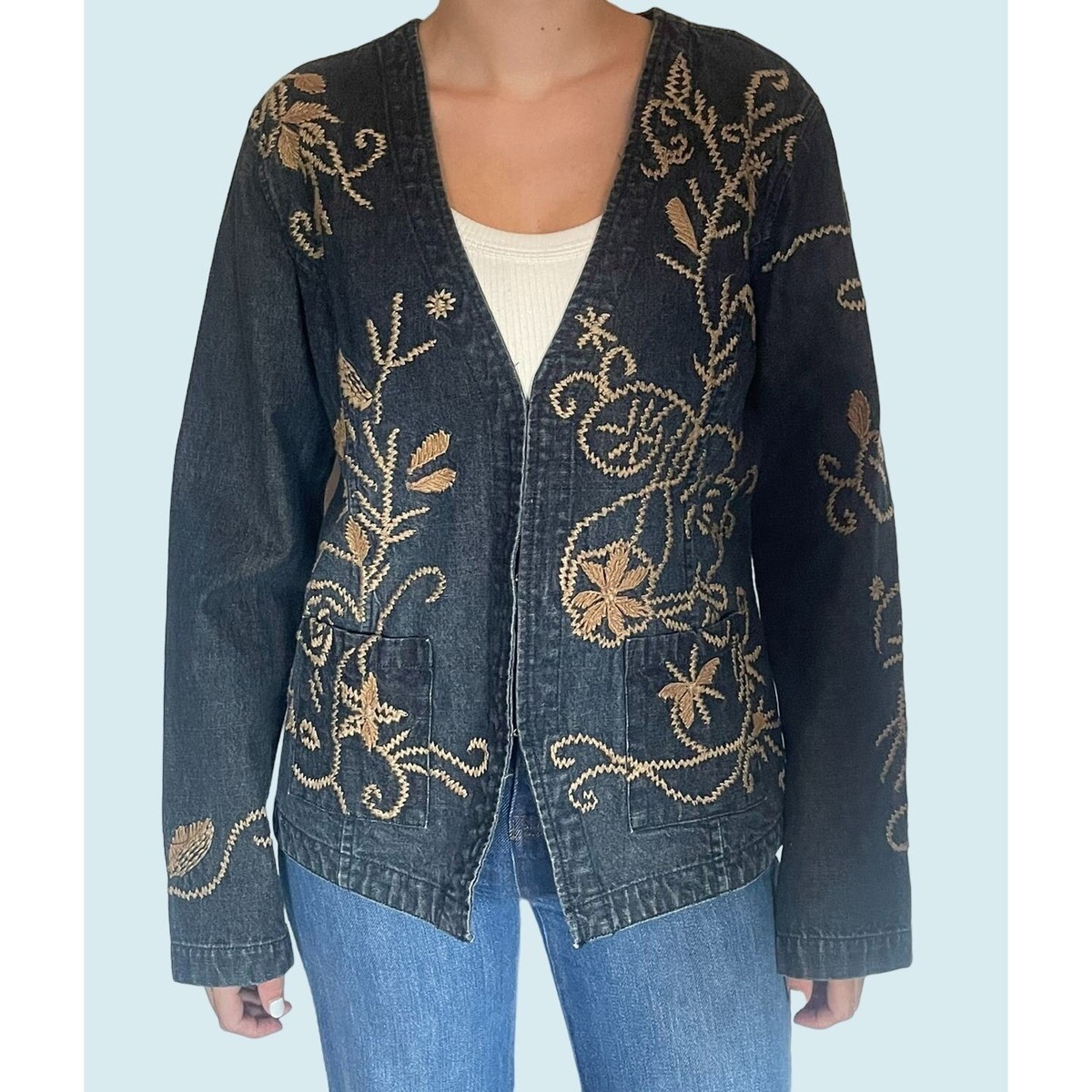 ジャケット・アウター 90s chico's design denim jacket y2k 90s chico's design denim jacket y2k