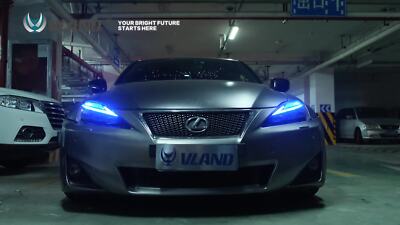 2*VLAND LED Headlights Blue DRL For Lexus IS 250 350 IS F 06-13