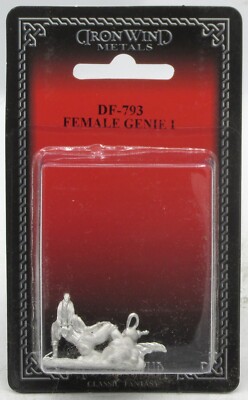 Ral Partha DF-793 Female Genie #1 (NPC Encounters) Djinn with Lamp Fantasy Jinn