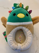 Squishmallows Unisex Kids Plush Slippers Christmas Lights Size 11