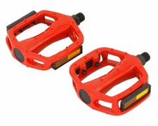 NEW! ABSOLUTE 505 BICYCLE ALLOY PEDALS IN RED COMPATIBLE WITH 9/16 CRANK.