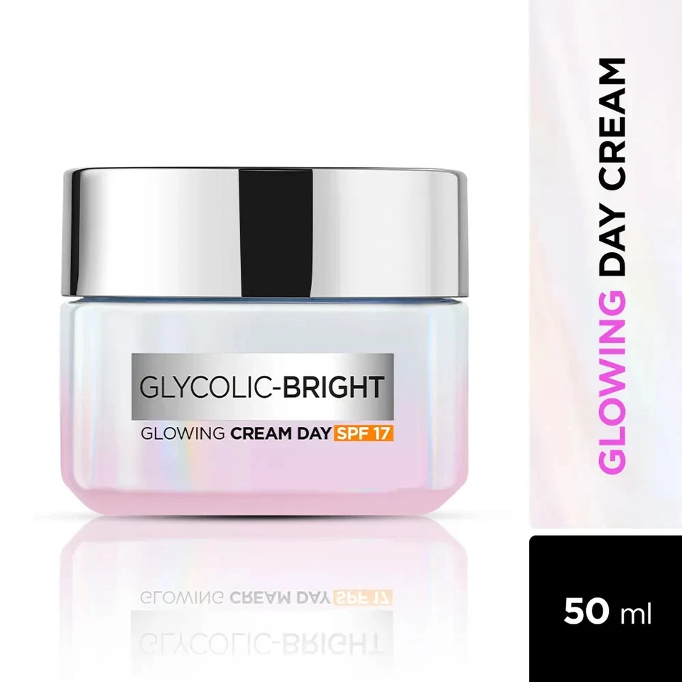 Crema de día brillante glicólica L'Oréal Paris FPS 17, 50 ml, paquete de 2 envío gratuito Foto 2 de 4