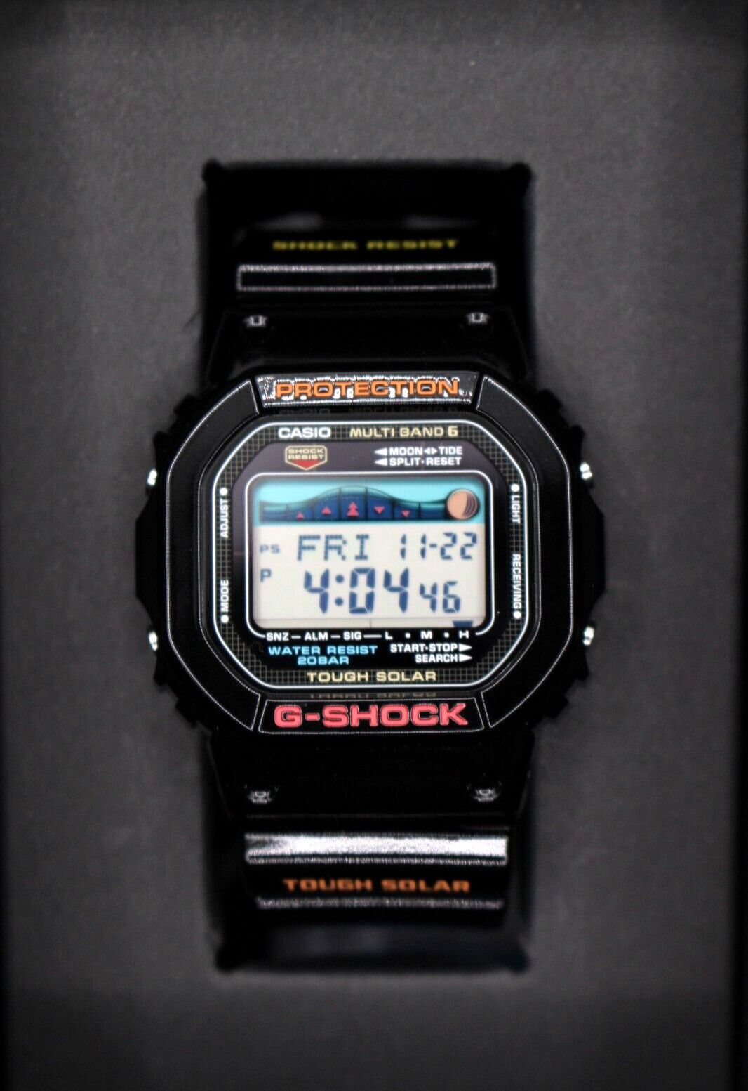 Reloj CASIO G-SHOCK G-LIDE GWX-5600-1JF Tough Solar Radio Tide Graph Hombre N...