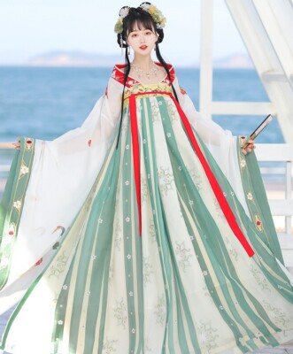 modern hanfu dress Elegant Hanfu Dress: Lady Tang Dynasty Qixiong... From Ethanlouis, $165.83