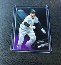 2021 Topps Chrome Black Nick Madrigal Rookie Purple Refractor 045/150 