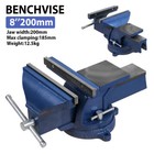 Schraubstock 200 mm Spannweit für Werkbank Feststehend Parallelschraubstock DE