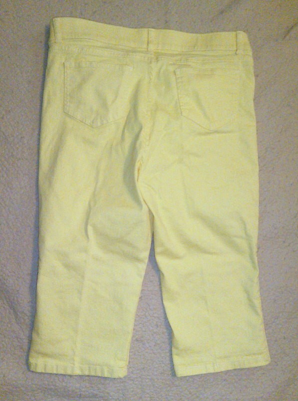 Rafaella Weekend Yellow Capris Womens Size 14 Stretch (34 x 16) eBay