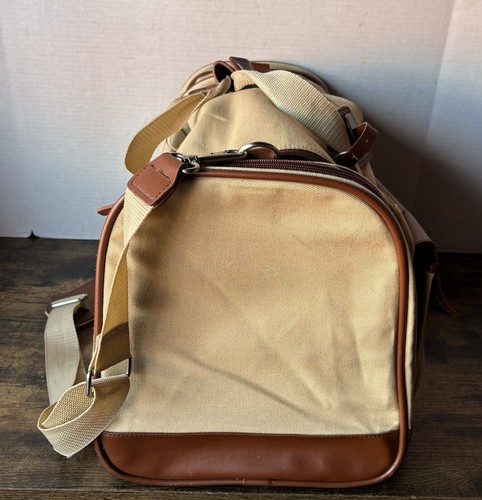 Rare Ben Hogan Foundation Golf Duffel Bag Brown & Beige *Broken Zipper* Plaid - Picture 16 of 21
