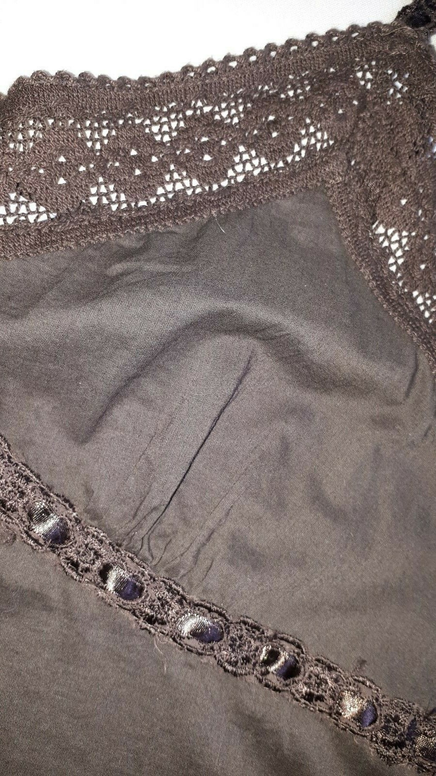 Brown Broiderie Anglaise sequin bead hippie boho festival strappy camisole 16 image 5