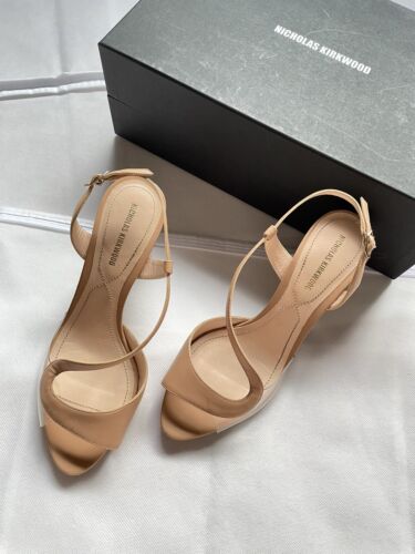 Tacones de sandalia Nicholas Kirkwood Maeva perla talla 37 - Imagen 2 de 12