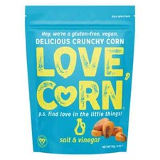 Love Corn Snacks Salt & Vinegar 115g Delicious Crunchy Corn