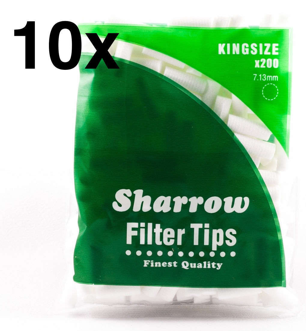 NEW 10 Sharrow Filter Tips Kingsize 10 Packets x 200 Filter Tips eBay