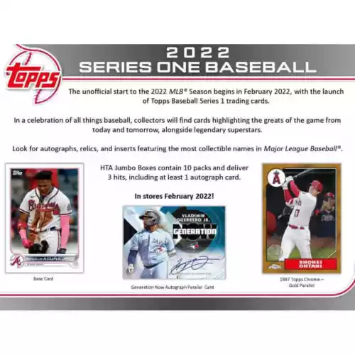 2022 Topps Series 1 Baseball Hobby HTA Jumbo Box Factory Sealed 22TOB1-J
