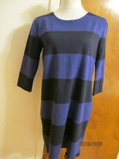 Gap Women's Striped Black Purple Sweater Dress Small 