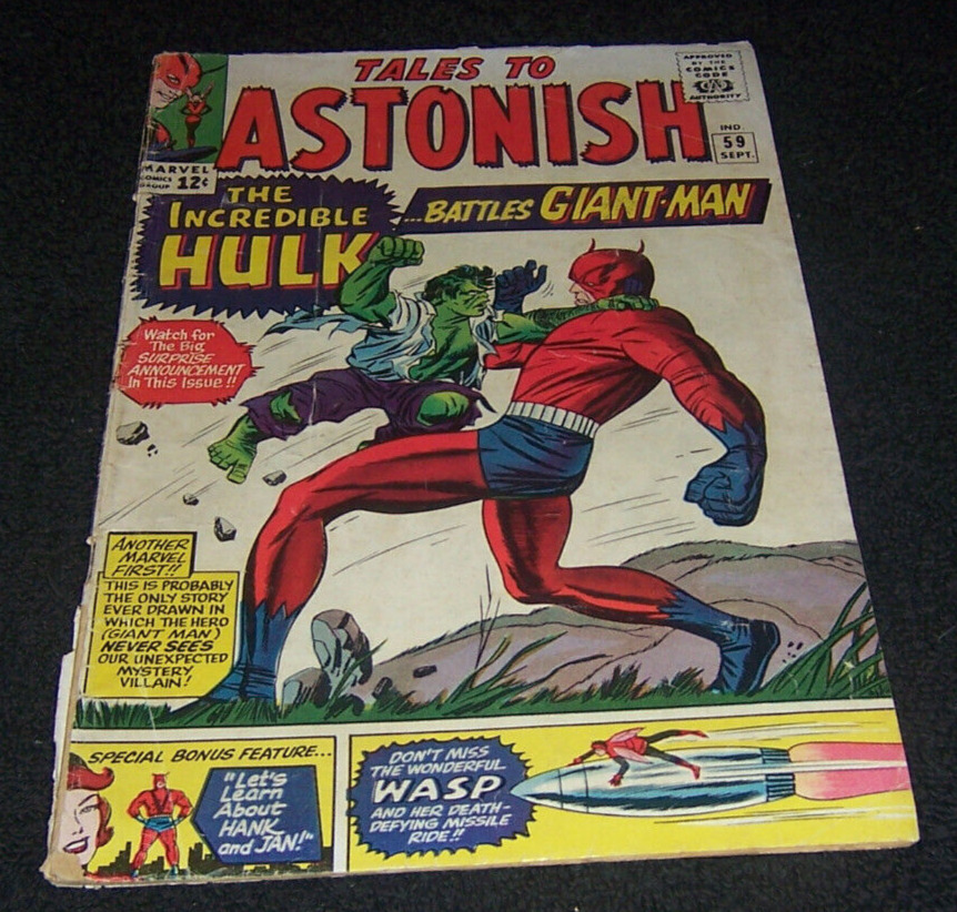 Tales To Astonish # 59 - 1964 - 1st Hulk In Title - Hulk vs. Giant Man - KEY -VG