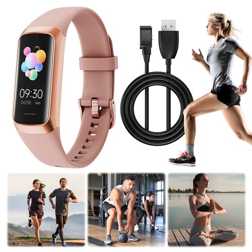 Fitness Tracker Smart Armband Bluetooth-kompatibel für Frauen Männer (Rosa) - Zdjęcie 4 z 11