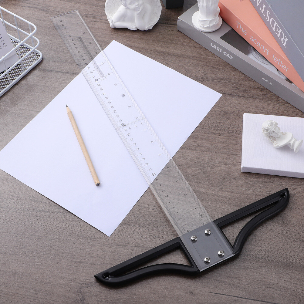 Buy HF Woodworking Scriber T-Square Ruler 12 Inch, Architect Ruler For Carpenter Work, Layout