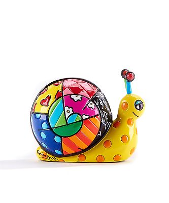 ROMERO BRITTO MINI MINIATURE FIGURINE: SNAIL NEW  GIFT BOX