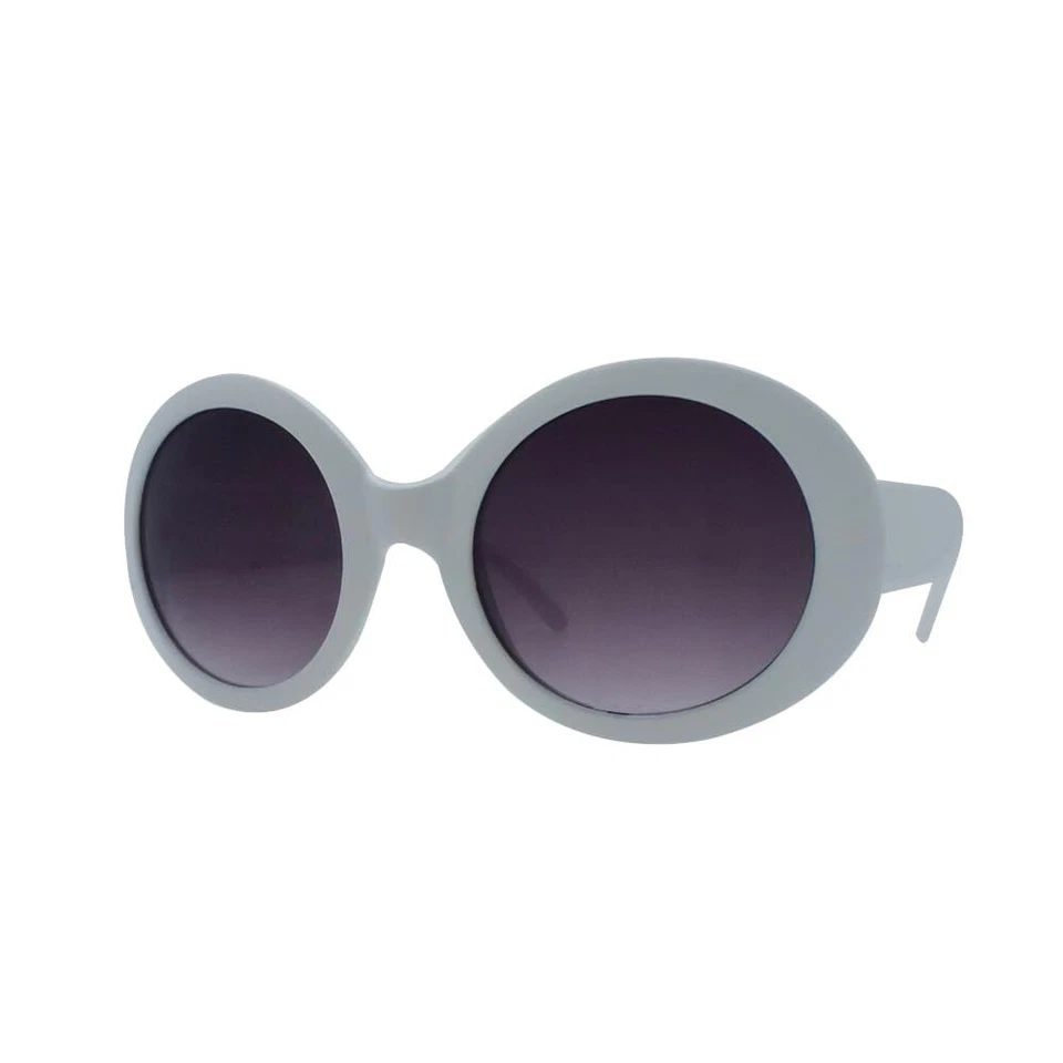 Gafas de sol Jackie O Chic redondas circulares de moda para mujer (blanco degradado humo) Foto 2 de 2