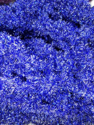 BLUE Crystal Ice Age Chenille Size #4 med 72 Yard Sken Fly Jig Tying